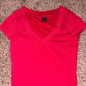 Pacsun Women's Vibrant Red Short Sleeve Tee